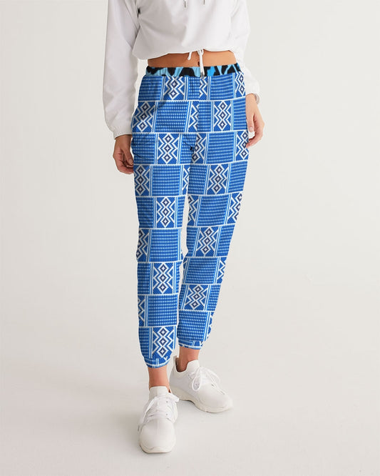Blue leopard kente Women's Track Pants