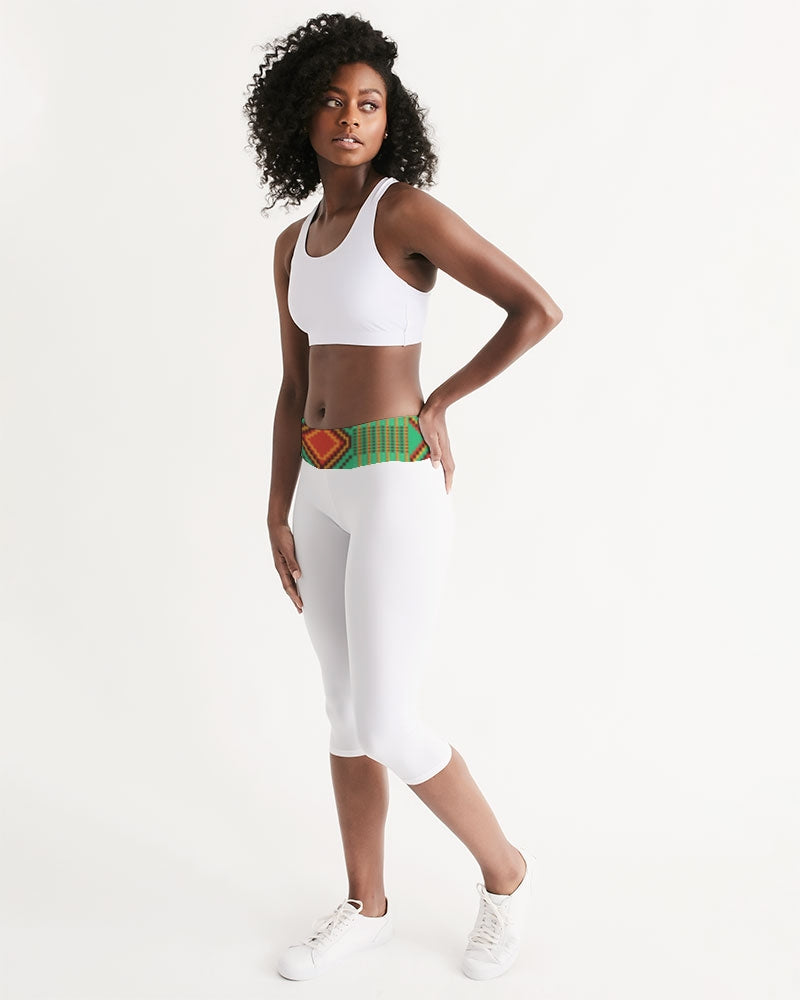 Kente variant 1 Women's Mid-Rise Capri