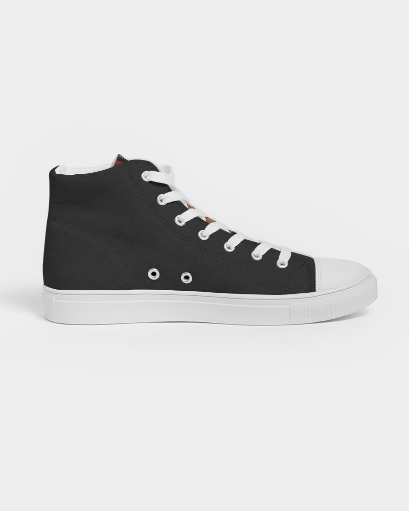 Black classic Kente Women's Hightop Canvas Shoe
