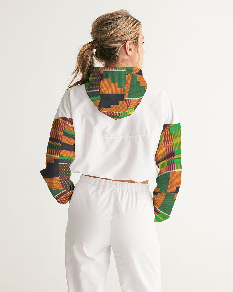 Kente Women's Cropped Windbreaker