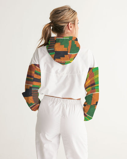 Kente Women's Cropped Windbreaker