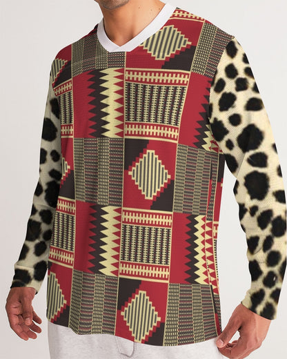 BRW Kente Men's Long Sleeve Sports Jersey