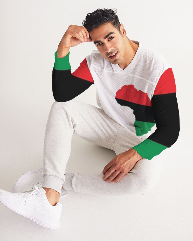 Pan African continental symbol Men's Long Sleeve Sports Jersey