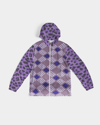 Purple Leopard Men's Windbreaker