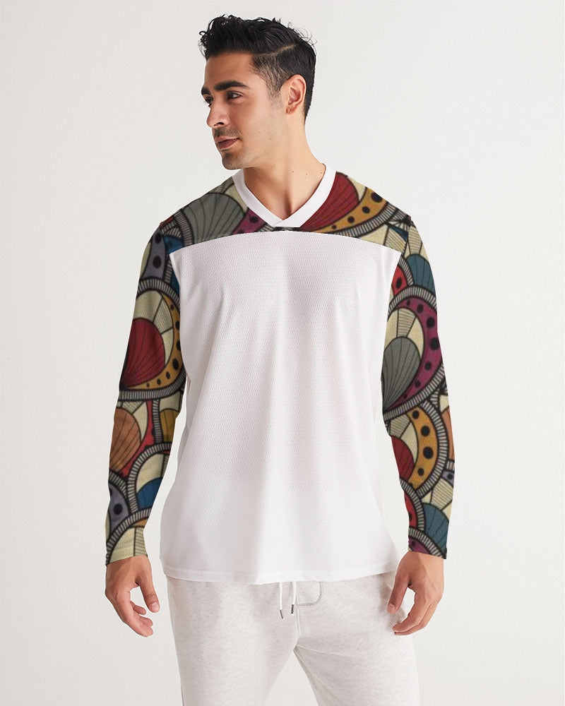 Classic Kente Men's Long Sleeve Sports Jersey