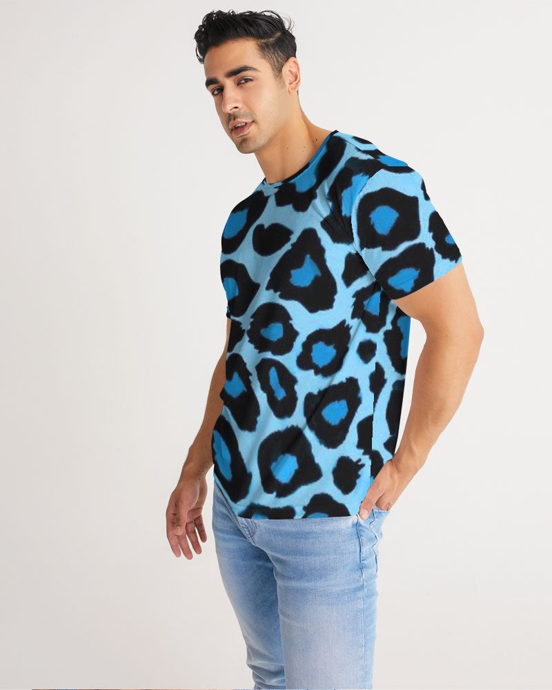 Blue leopard kente Men's Tee