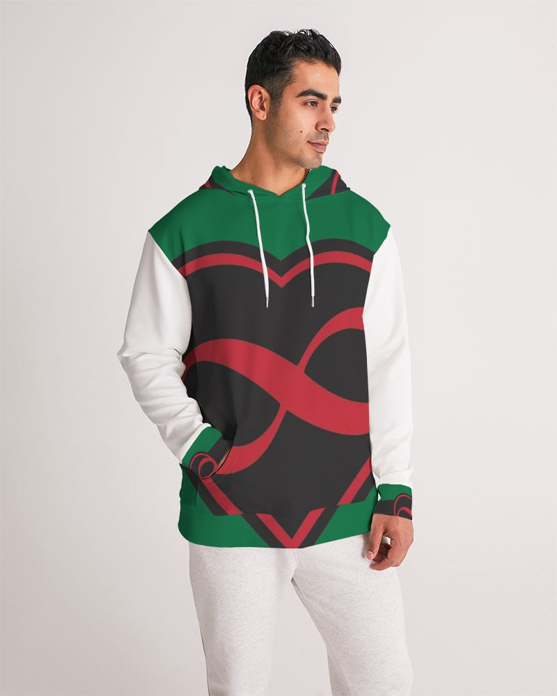 Black polyamorous flag Men's Hoodie