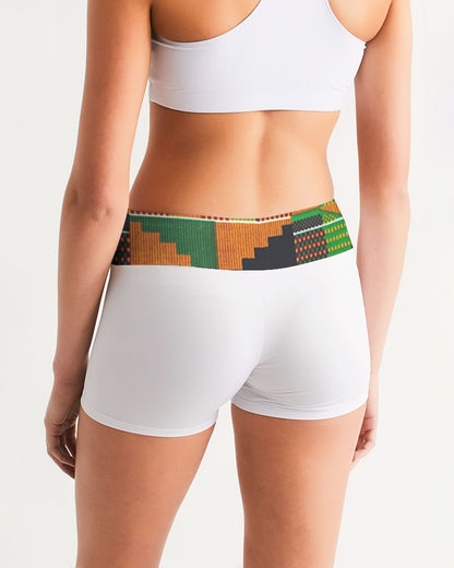 Kente Women's Mid-Rise Yoga Shorts