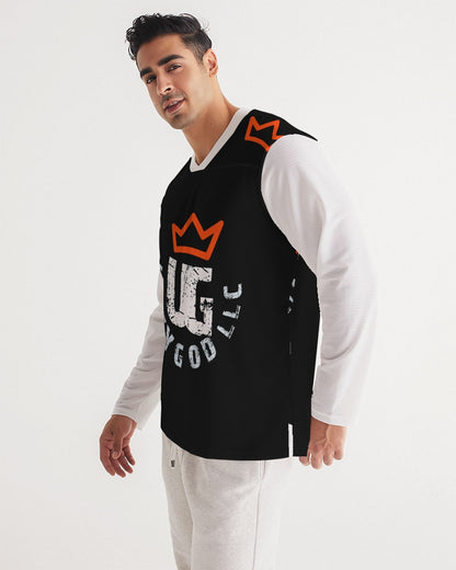 red UNITYGOD Logo Men's Long Sleeve Sports Jersey