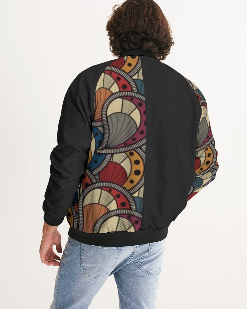 Black classic Kente Men's Bomber Jacket