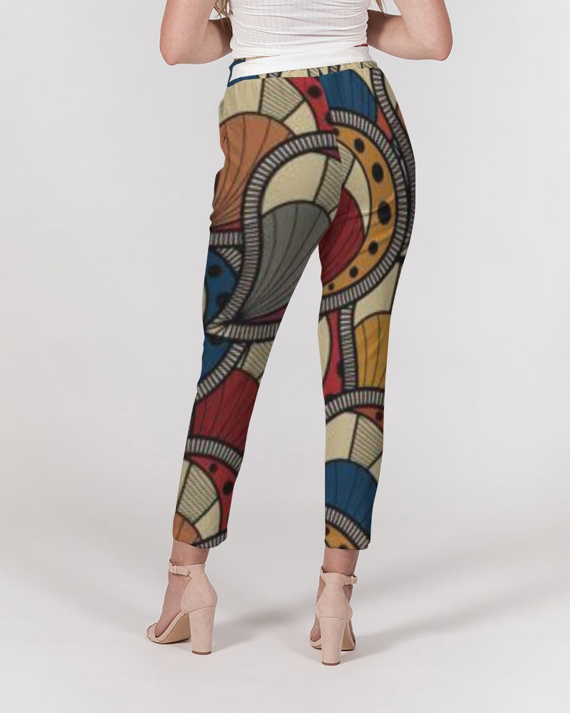 Classic Kente Women's Belted Tapered Pants