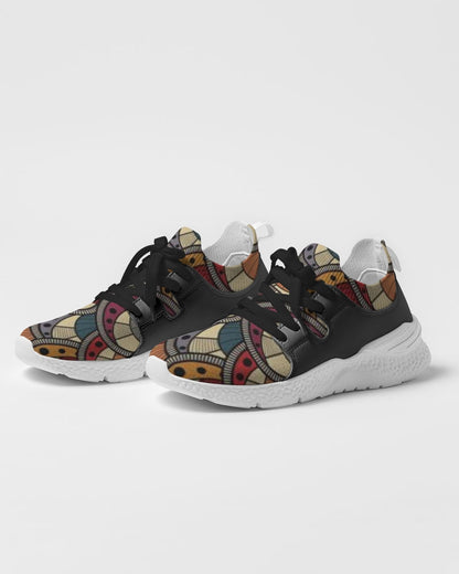 Black classic Kente Men's Two-Tone Sneaker