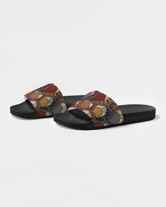 Black classic Kente Men's Slide Sandal