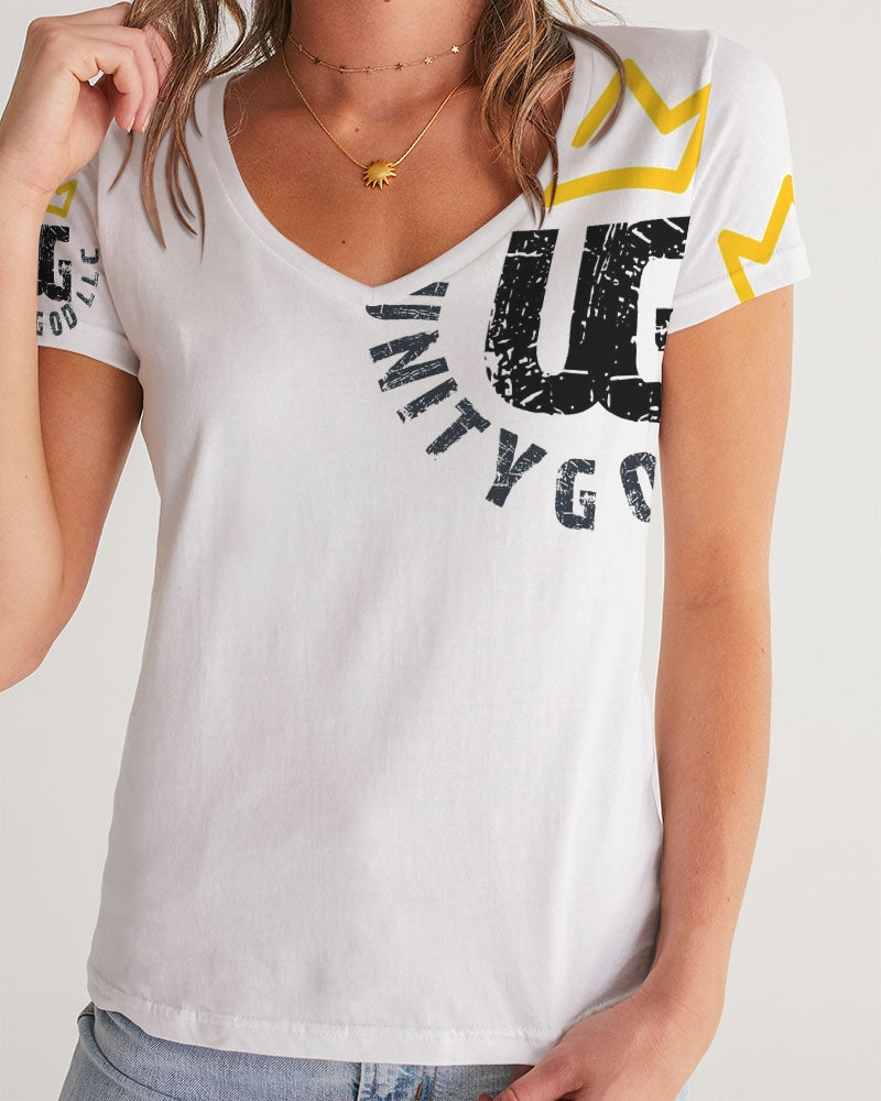 UNITYGOD Logo 4 Women's V-Neck Tee