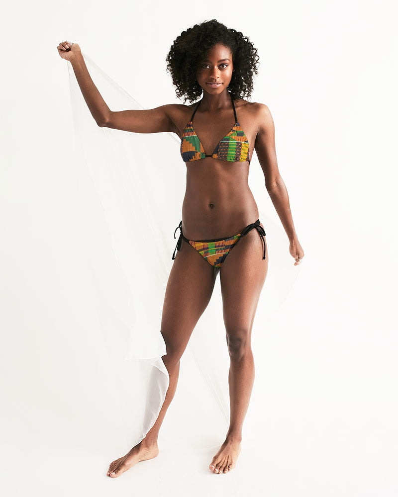 Kente Women's Triangle String Bikini