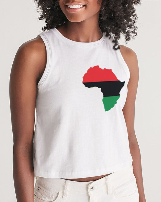 Pan African continental symbol Women's Cropped Tank