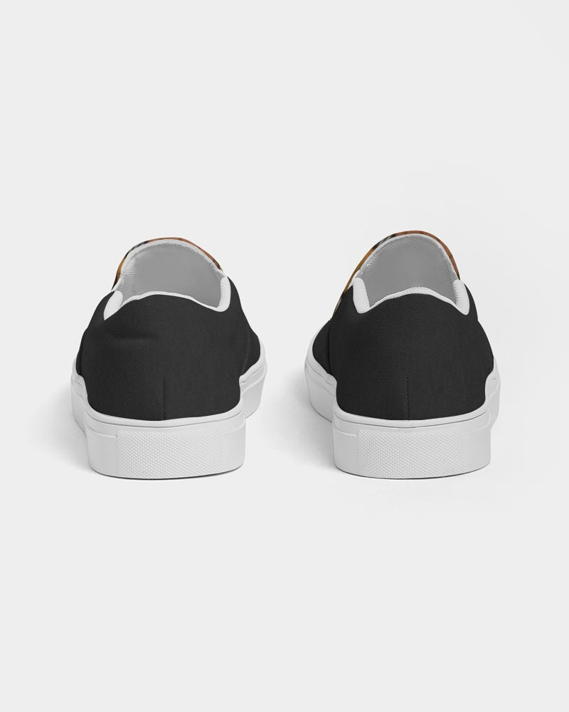 Black classic Kente Women's Slip-On Canvas Shoe