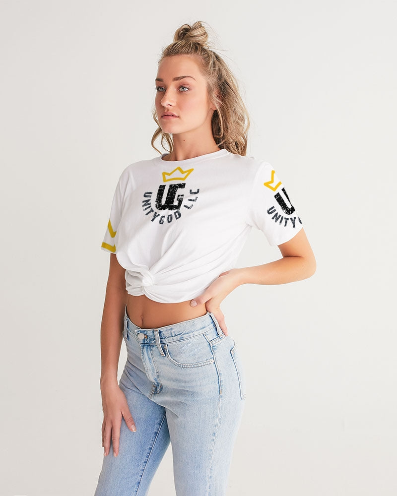 UNITYGOD Logo 4 Women's Twist-Front Cropped Tee