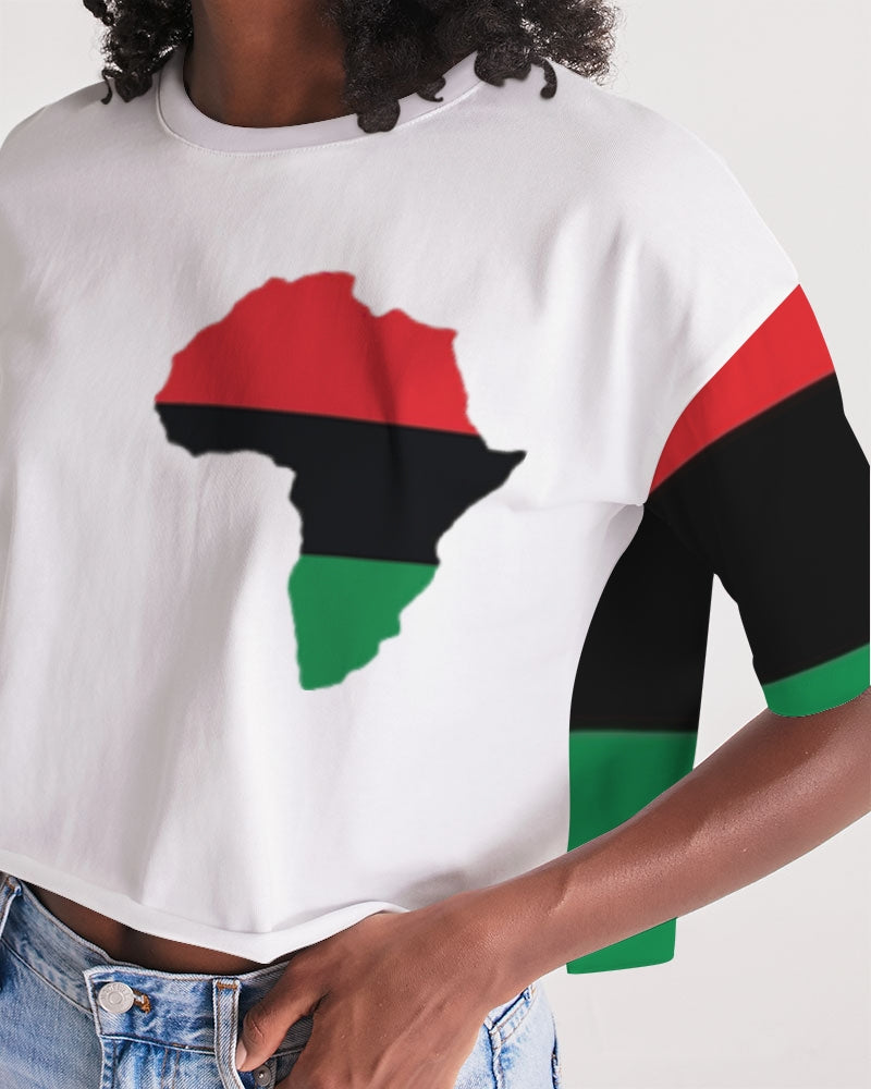 Pan African continental symbol Women's Lounge Cropped Tee