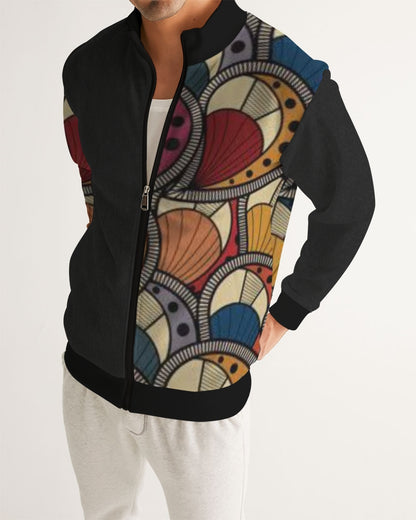 Black classic Kente Men's Track Jacket