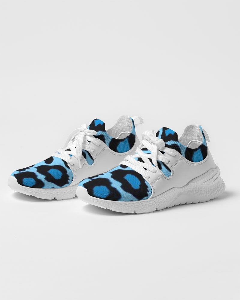 Blue leopard kente Men's Two-Tone Sneaker