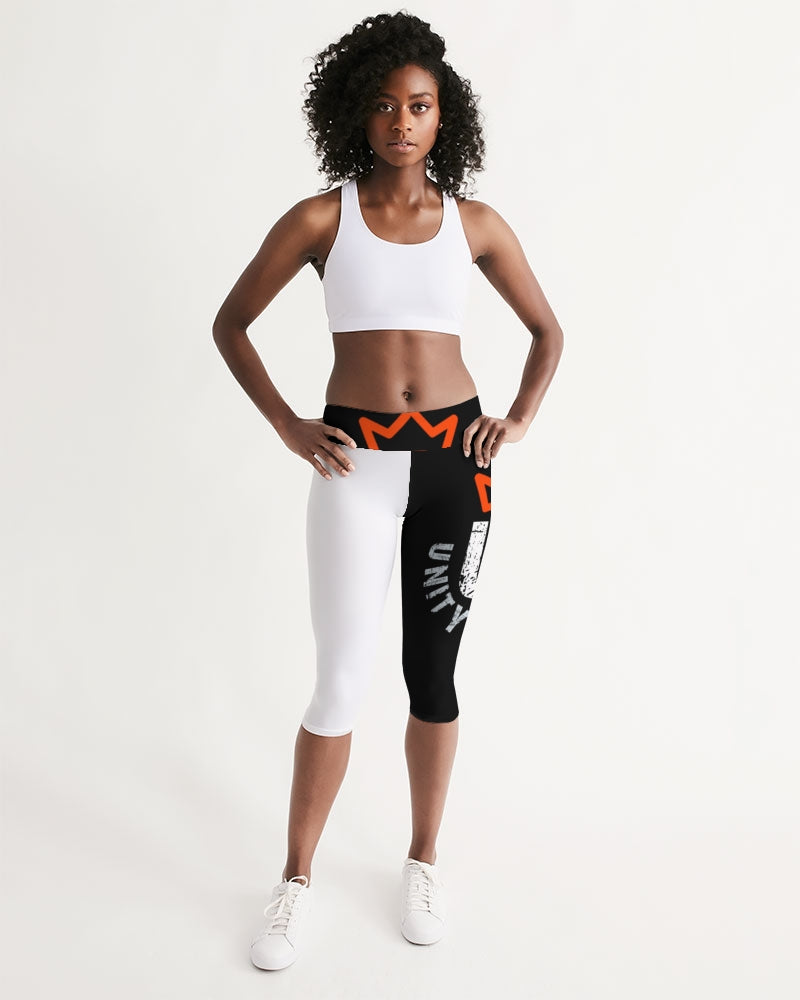 red UNITYGOD Logo Women's Mid-Rise Capri
