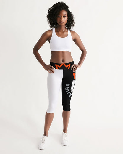 red UNITYGOD Logo Women's Mid-Rise Capri