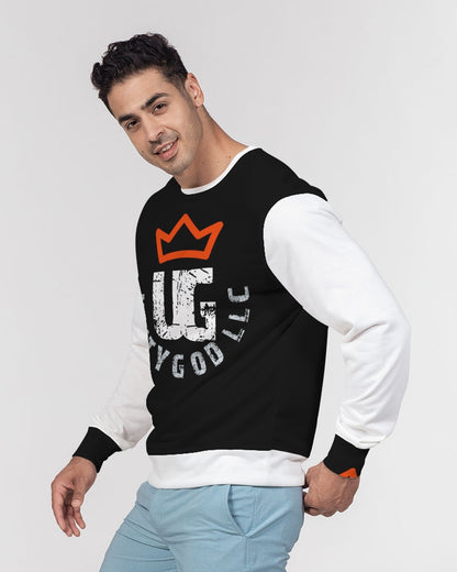 red UNITYGOD Logo Men's Classic French Terry Crewneck Pullover