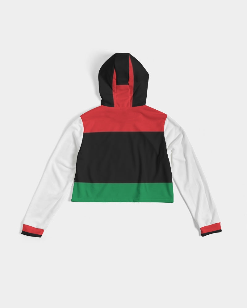 Pan African continental symbol Women's Cropped Hoodie