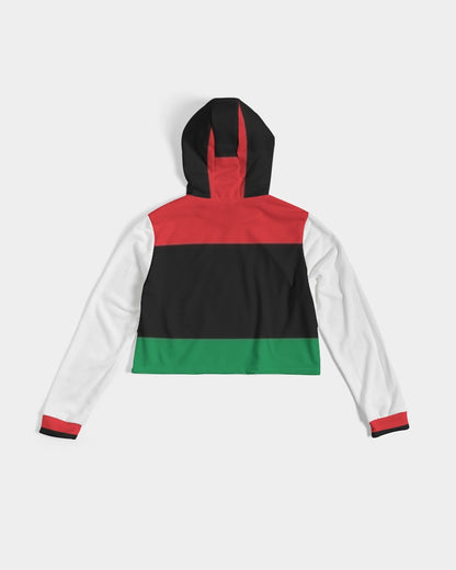 Pan African continental symbol Women's Cropped Hoodie