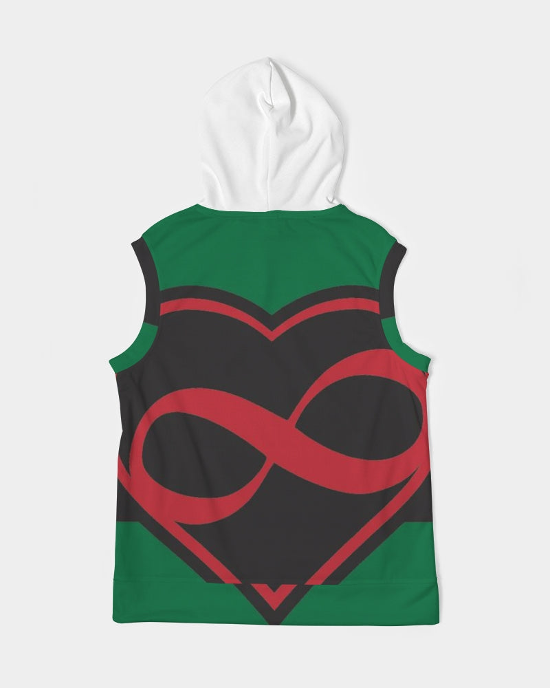 Black polyamorous flag Men's Premium Heavyweight Sleeveless Hoodie