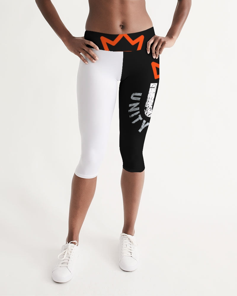 red UNITYGOD Logo Women's Mid-Rise Capri