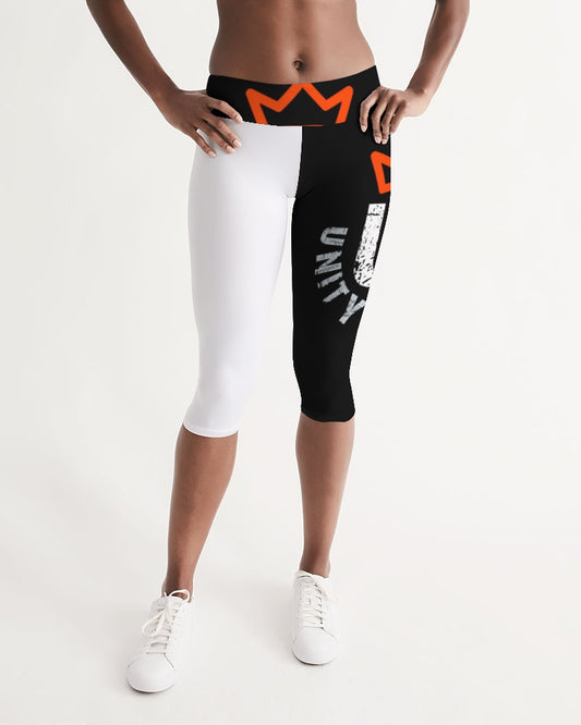 red UNITYGOD Logo Women's Mid-Rise Capri