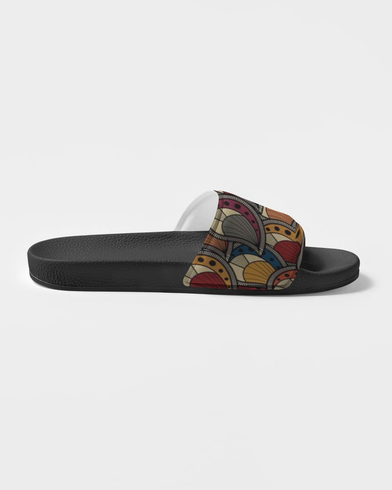 Black classic Kente Men's Slide Sandal