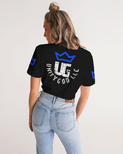 UNITYGOD Logo 5 Women's Twist-Front Cropped Tee