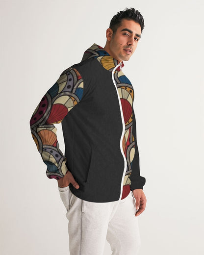 Black classic Kente Men's Windbreaker