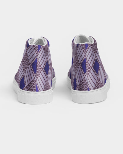 Purple Leopard Men's Hightop Canvas Shoe