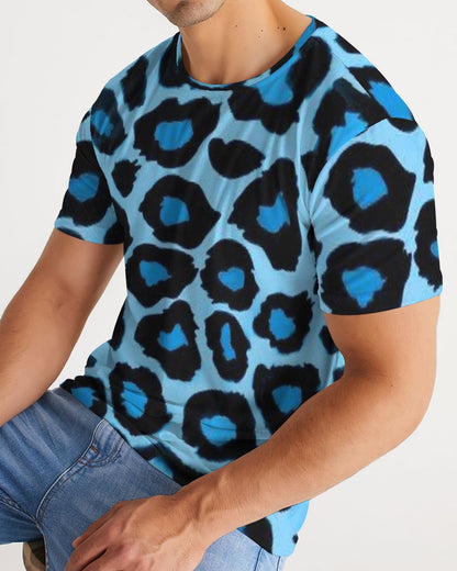 Blue leopard kente Men's Tee