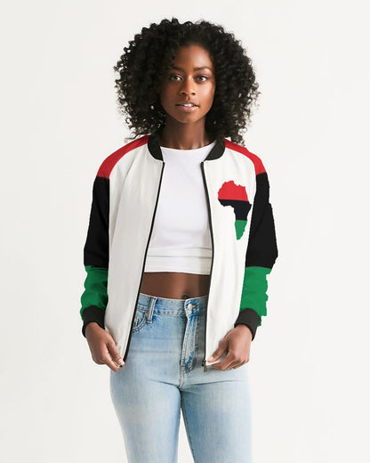 Pan African continental symbol Women's Bomber Jacket