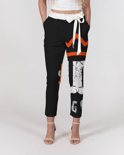 red UNITYGOD Logo Women's Belted Tapered Pants