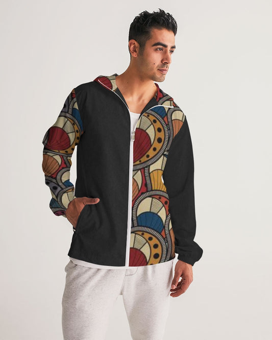 Black classic Kente Men's Windbreaker