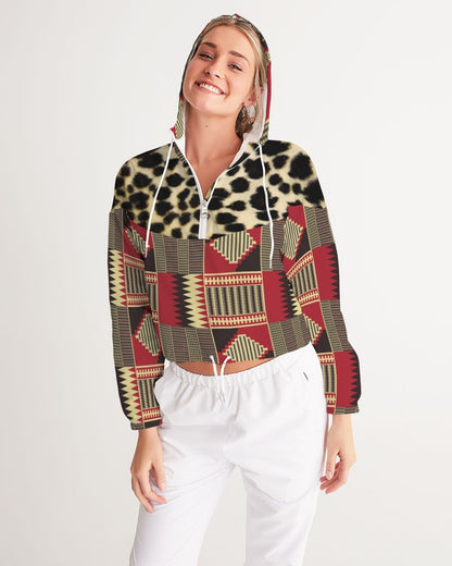 BRW Kente Women's Cropped Windbreaker