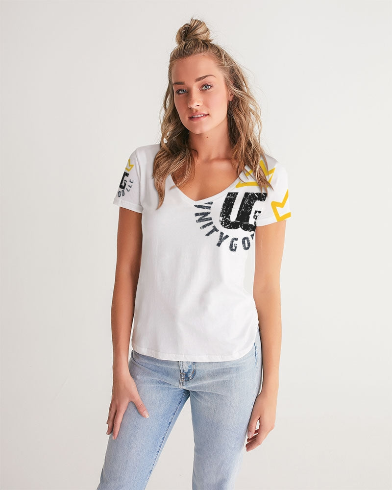 UNITYGOD Logo 4 Women's V-Neck Tee
