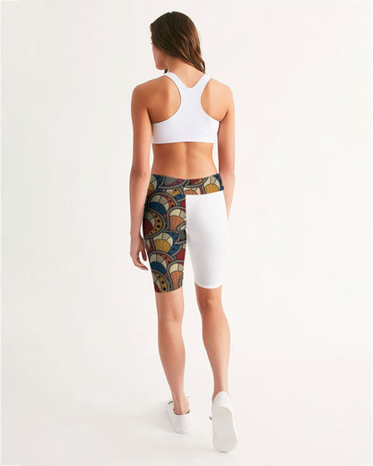 Classic Kente Women's Mid-Rise Bike Shorts