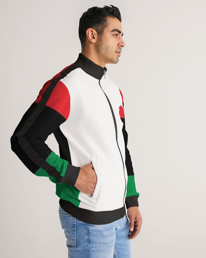 Pan African continental symbol Men's Stripe-Sleeve Track Jacket