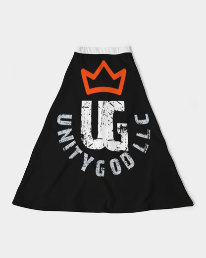 red UNITYGOD Logo Women's A-Line Midi Skirt