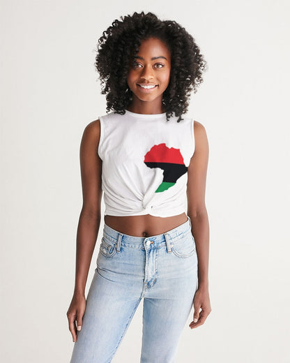 Pan African continental symbol Women's Twist-Front Tank