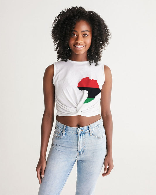 Pan African continental symbol Women's Twist-Front Tank