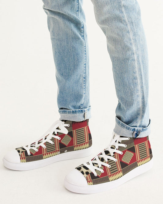 BRW Kente Men's Hightop Canvas Shoe
