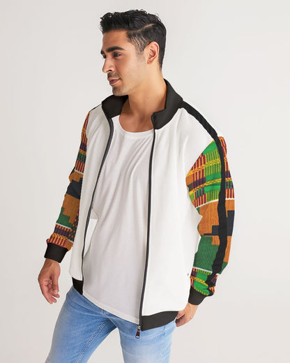 Kente Men's Stripe-Sleeve Track Jacket